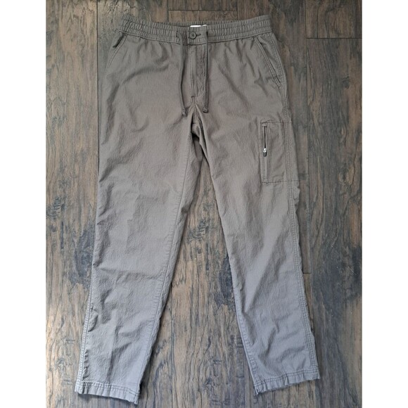 Sonoma Goods For Life Zip Pocket Pants Mens Medium Brown Drawstring 30.5”Inseam - Picture 3 of 14